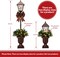 2Pack 3.5-Foot Christmas Decorated Pre-Lit Lamp Post with 20 LED Lights with Timer by Batteries Operated for Front Door, Entryway, Patio Porch Home Decorations,Indoor&Outdoor use